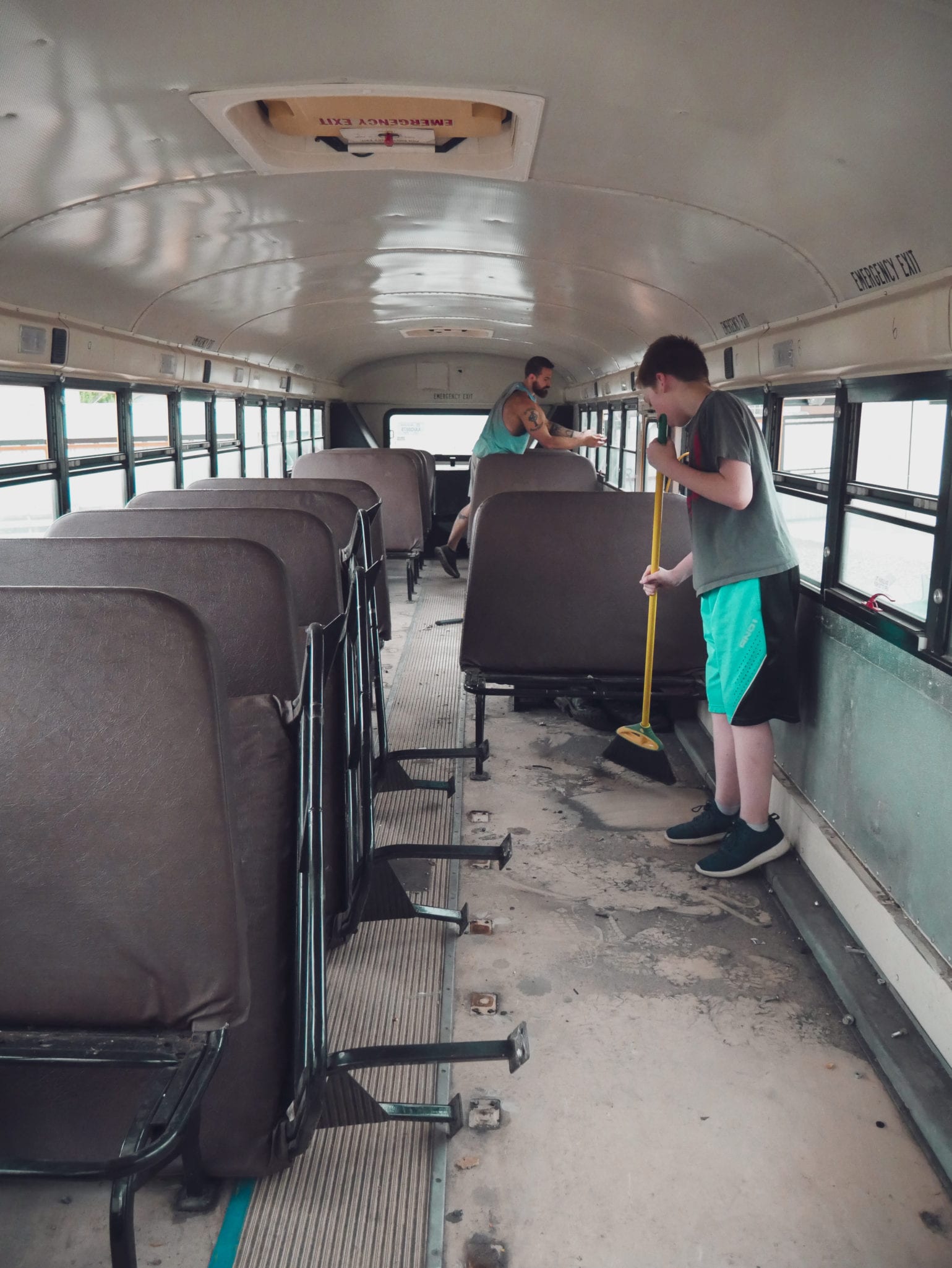 school bus seat back